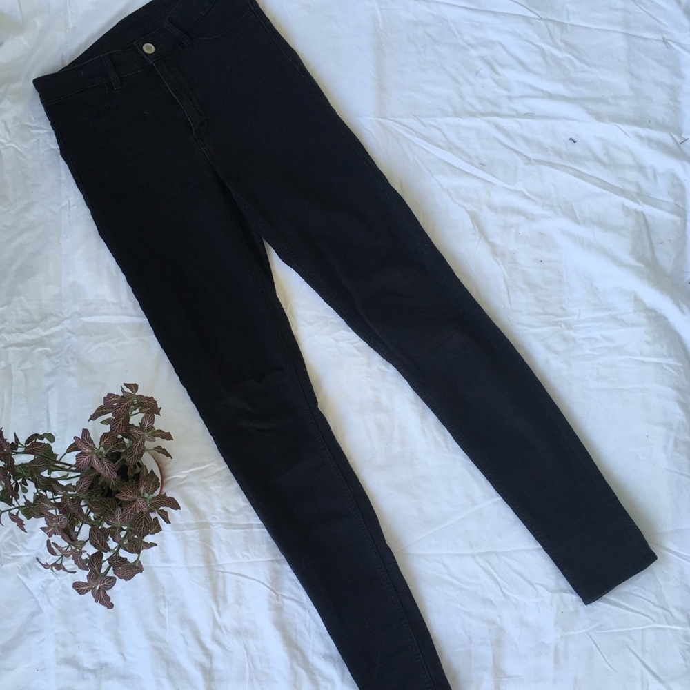 Black High Waist Skinny Jeans H&M